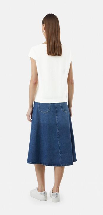 Actual product image Comma T-Shirt T-Shirt mit Strukturmuster und überschnittenen Schultern (48)