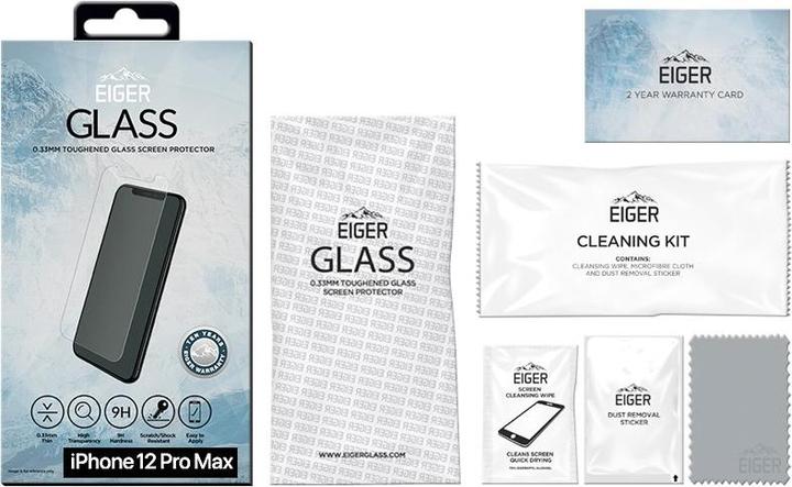 Actual product image Eiger Mountain Glass Clear (1 pcs., Apple iPhone 12 Pro Max)
