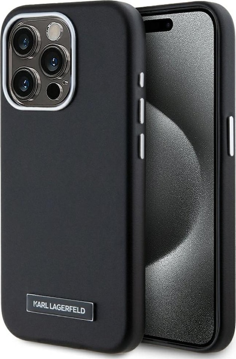 Immagine prodotto Karl Lagerfeld Case FW Metal Plate MagSafe for iPhone 15 Pro Max black (Apple iPhone 15 Pro Max)
