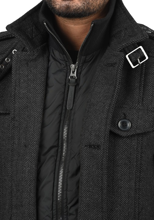 Image du produit Indicode Brandan Manteau De Laine Veste Longue D'Hiver Parka Pour Homme Avec Col Droit (XL)