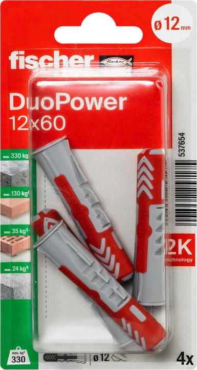 Fischer DuoPower 12x60 K (4 Stk.)