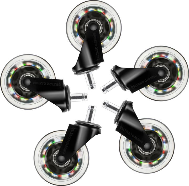 Actual product image Deltaco Gaming Rainbow Casters