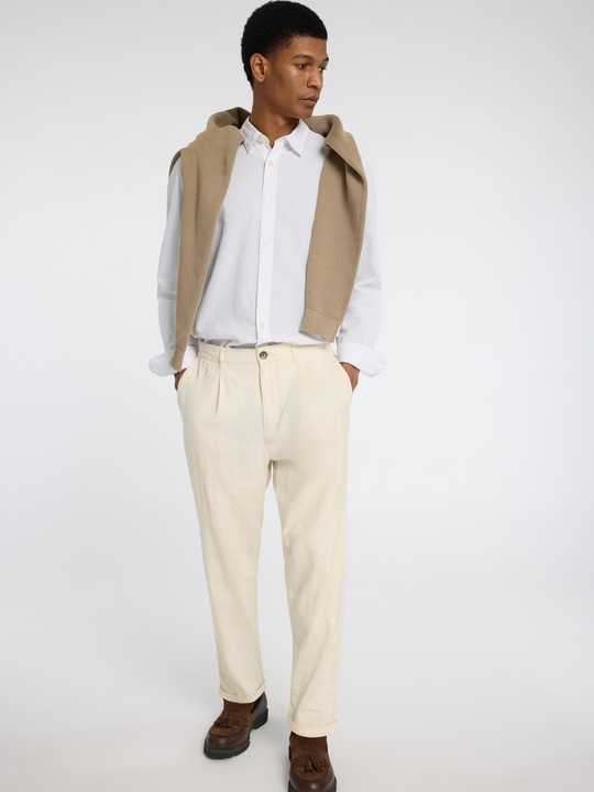 Actual product image Selected Homme Cropped relaxed fit trousers (W31/L34)