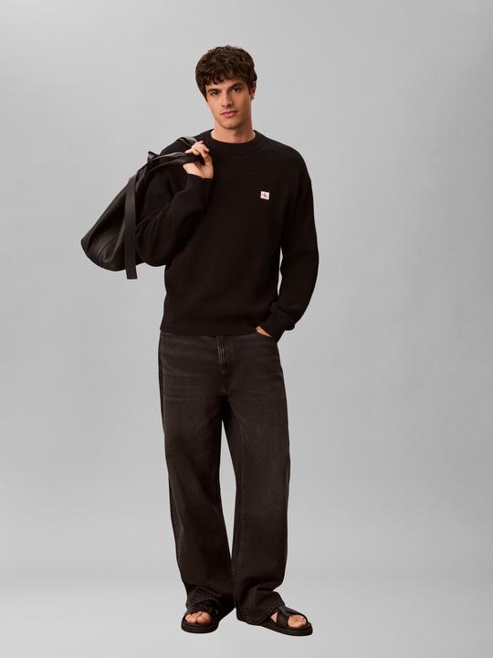Produktbild Calvin Klein Herren Langarm EZ Baumwolle Waffel CRWNK Pullover 9 LV04RD313G Pullover (XL)