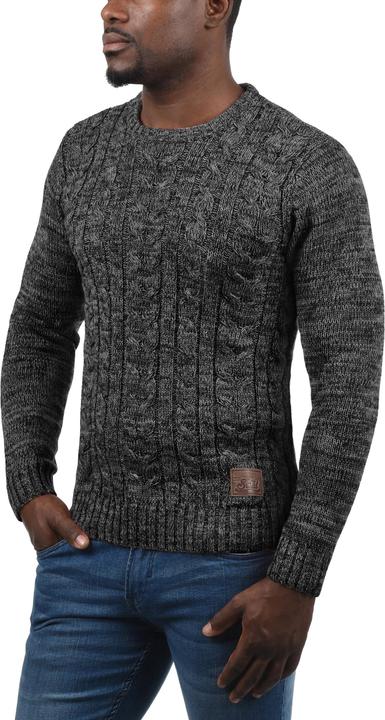 Image du produit Solid Philemon Pull En Grosse Maille Pull-Over Tricot Pour Homme Avec Encolure Rond 100% Coton (M)