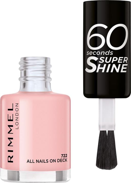 Image du produit Rimmel London 60 SECONDS super shine #722-all nails on deck 8 ml (722, Vernis couleur)