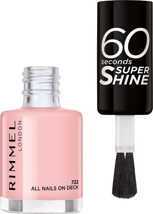 Produktbild Rimmel London 60 SECONDS super shine #722-all nails on deck 8 ml (722, Farblack)