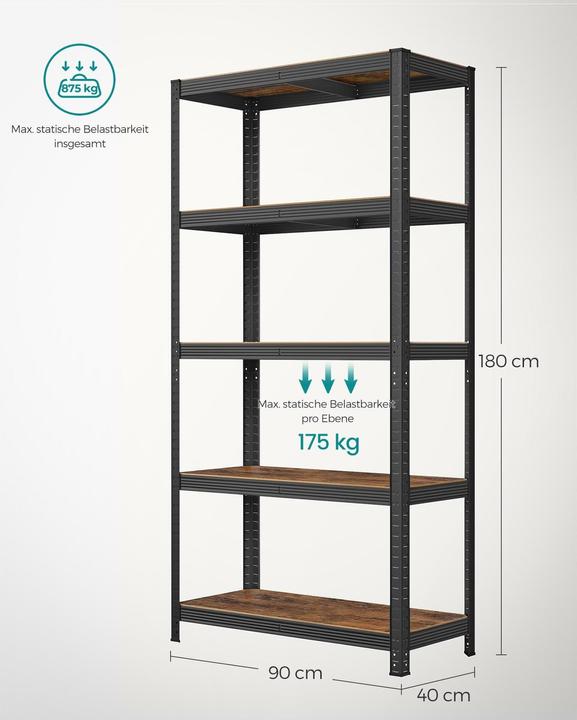 Produktbild Songmics Schwerlastregal GLR040B11