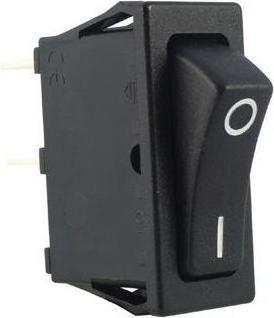 Actual product image RND Components Rocker switch, 20 A, 1 NO contact, 250V, ON-OFF latching, black