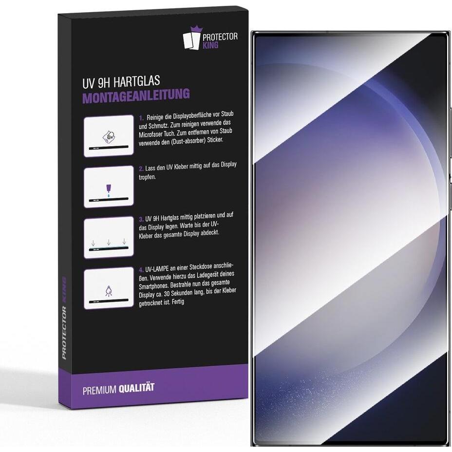 Thumbnail - Protectorking 5x UV Liquid Echtes Tempered 9H Panzerhartglas 3D KLAR (5 Stück, Samsung Galaxy S24 Ultra), Smartphone Sch...