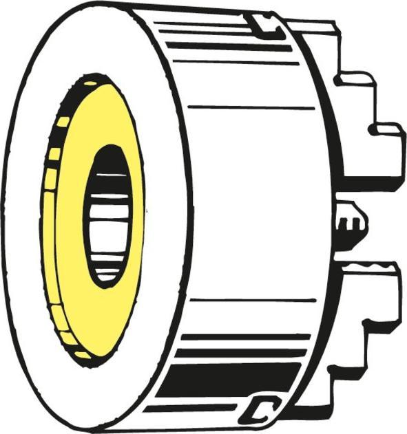 Actual product image Röhm Three-jaw lathe chuck, steel, cylindrical centring holder DIN 702-4