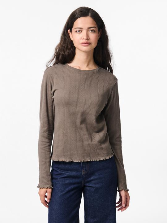 Produktbild Pieces Pcmarie Ls O-Neck Poin Top Jrs Noos Bc (L)