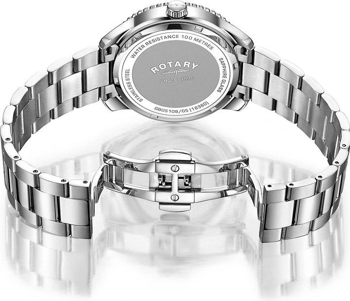 Produktbild Rotary GB05108/05 Henley GMT Herren 41mm 10ATM (Analoguhr, 41 mm)