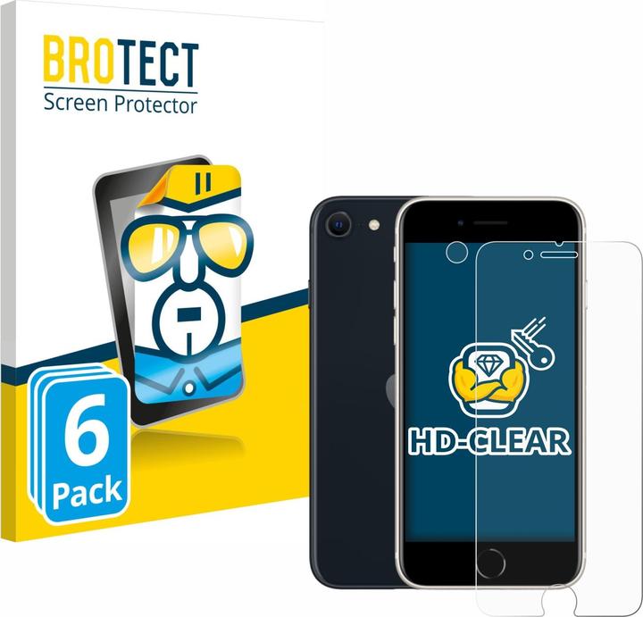 Produktbild BROTECT Schutzfolie Displayschutz Displayschutzfolie Folie Klar Transparent (6 Stück, Apple iPhone SE (3rd Gen))