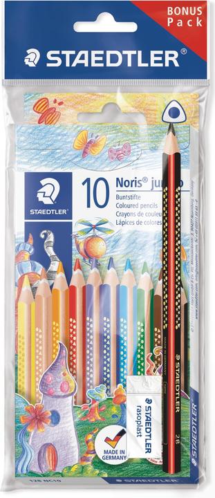 Produktbild Staedtler Buntstift Noris Jumbo-Set (Purple, Orange, Brown, Yellow, Blue, Black, Green, Red, Dark Blue, 10 x)