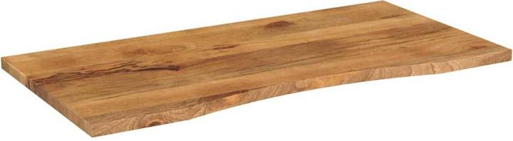 vidaXL Plateau de bureau Plateau de table en bois avec évidement Bois massif Mango (140 x 50 cm)