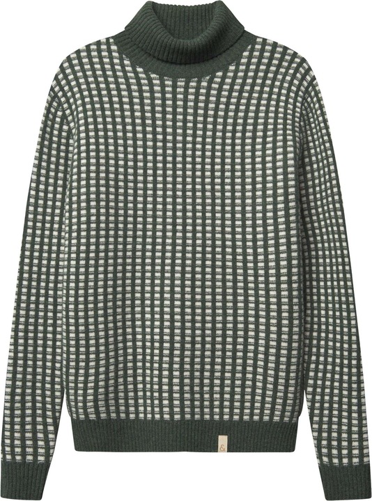 Colours & Sons Pullover Turtleneck Two Tone Intarsia