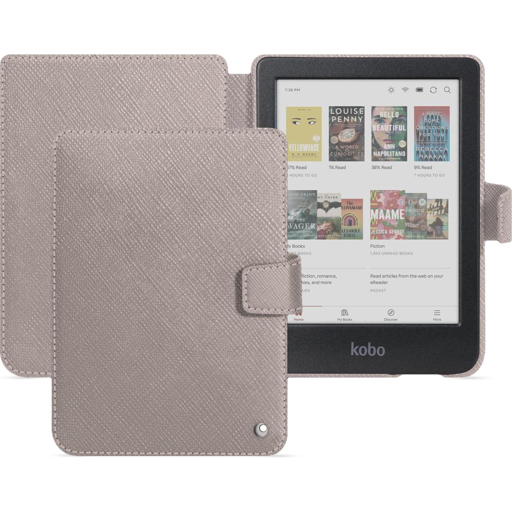 Noreve Lederschutzhülle Kobo Clara 2E, eReader Zubehör, Beige