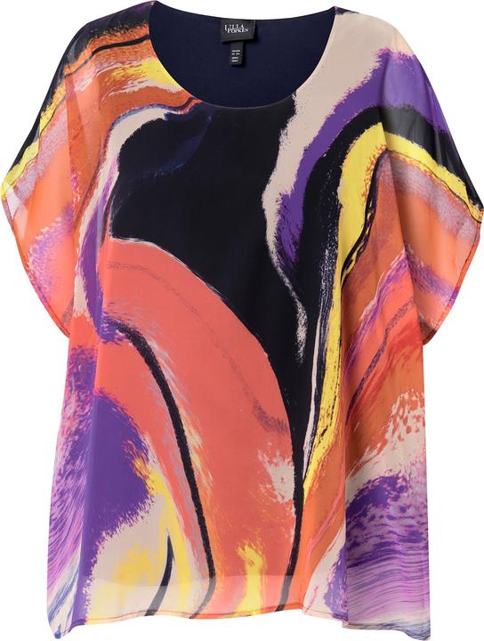 Produktbild Ulla Popken Chiffon-Tunika, doppellagig, Rundhals, Halbarm (54)