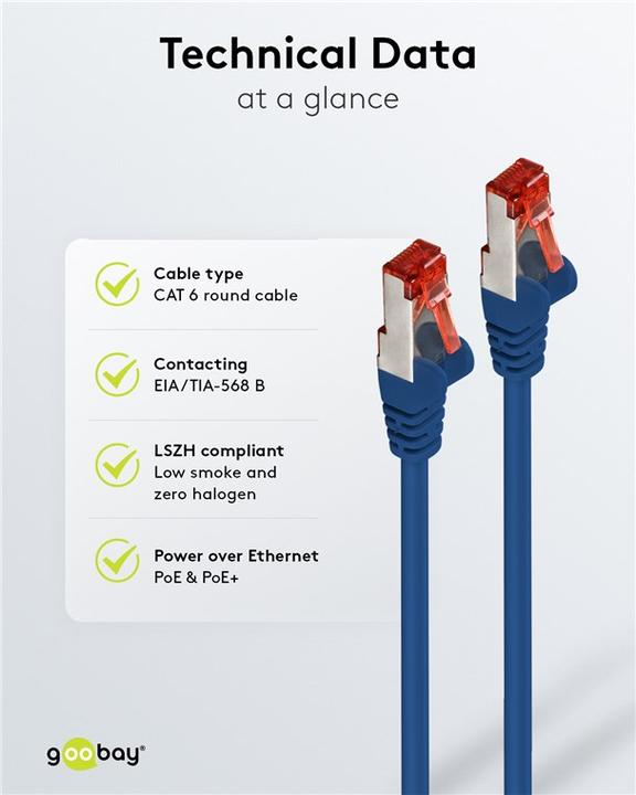 Produktbild Goobay Netzwerkkabel (S/STP, CAT6, 2 m)