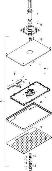 Produktbild hansgrohe Rainmaker Select 460 3jet Kopfbrause mit Deckenanschluss weiss/chrom : Farbe - Weiss/Chrom (3 Strahlarten, 23 l/min)