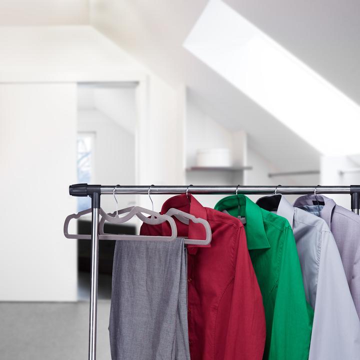 Actual product image Relaxdays Flocked Coat Hanger Set of 50, Velvet Coating (1 x)