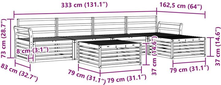 Produktbild vidaXL Outdoor-Sofa