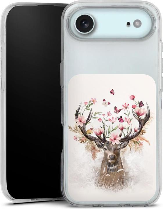 Produktbild DeinDesign Silikon Hülle für Apple iPhone Air Handyhülle Case Smartphone Schutzhülle Blumen Hirsch Tiere (Apple iPhone Air)