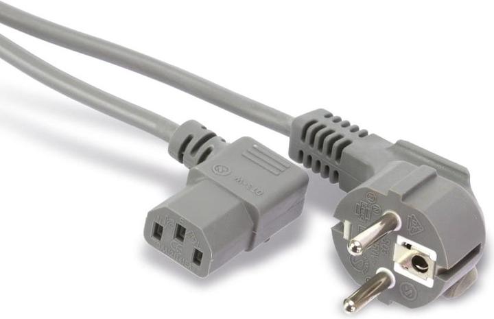 Produktbild Goobay Kaltgeräte Anschlusskabel beidseitig abgewinkelt, 2 m, Grau (2 m)