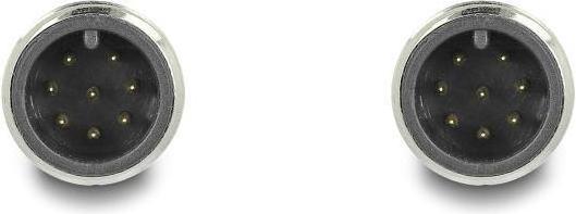 Produktbild Delock M12 Kabel A-kodiert 8 Pin Stecker zu Stecker PUR (TPU) 5 m (SF/UTP, 5 m)