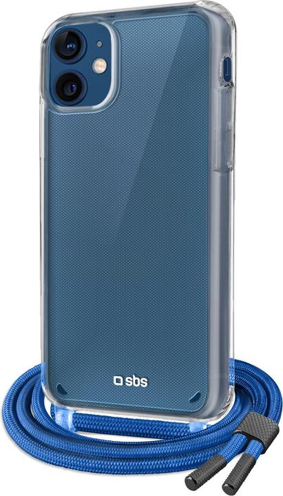 Actual product image SBS cover med halsrem til iPhone 12 / 12 Pro®. Gennemsigtig/blå (Apple iPhone 12, Apple iPhone 12 Pro)