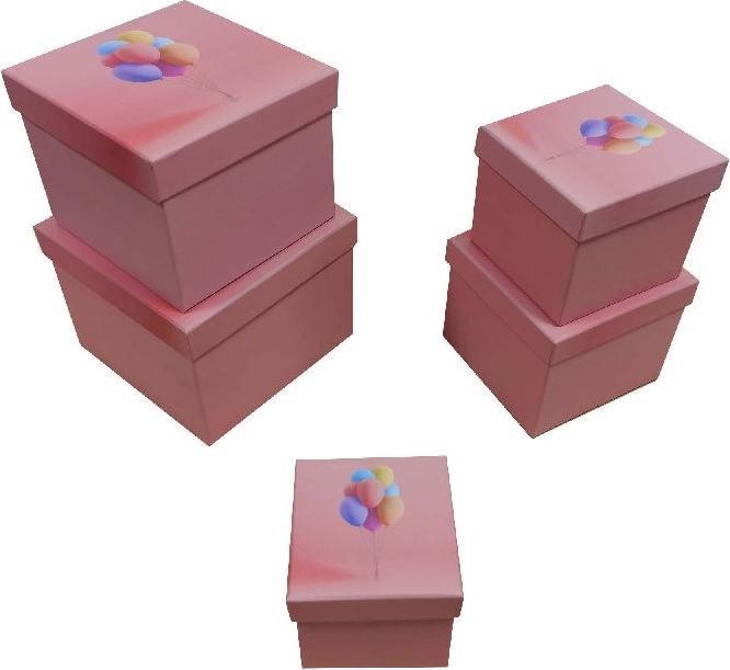 Produktbild PBS Austria Geschenkkarton Set 5er Luftballon rosa (Geschenkbox, 5 x)