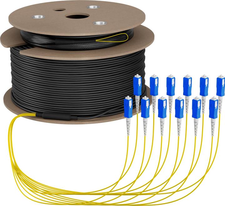 Produktbild EFB Elektronik Trunkkabel U-DQ ZN BH OS2 12E 1x12 SC-SC 90m Dca LSZH (90 m)