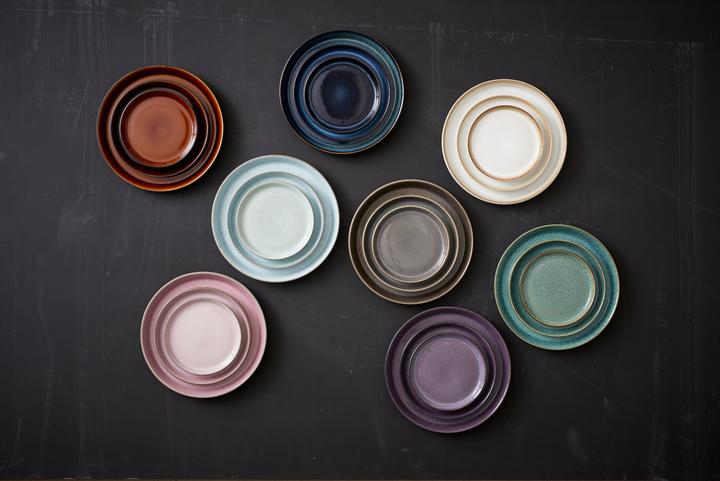 Immagine prodotto Bitz Piatti per colazione e dessert 6 pezzi, Viola/Nero (1 x, 17 cm)