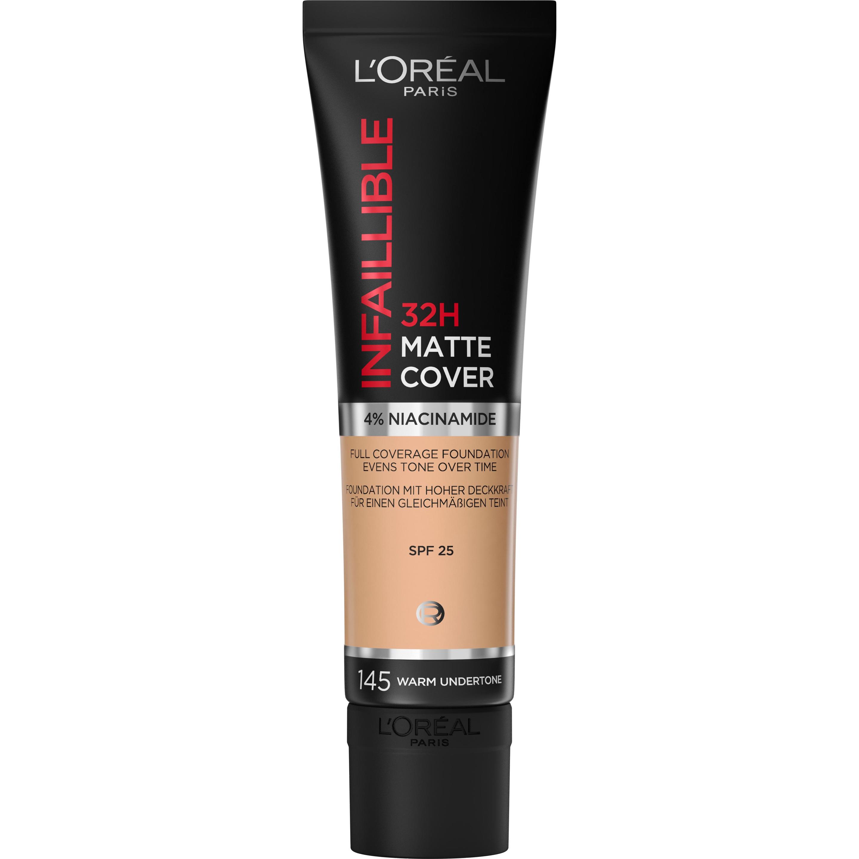 L'Oréal Paris, Foundation, Infaillible (145 Warm Undertone)