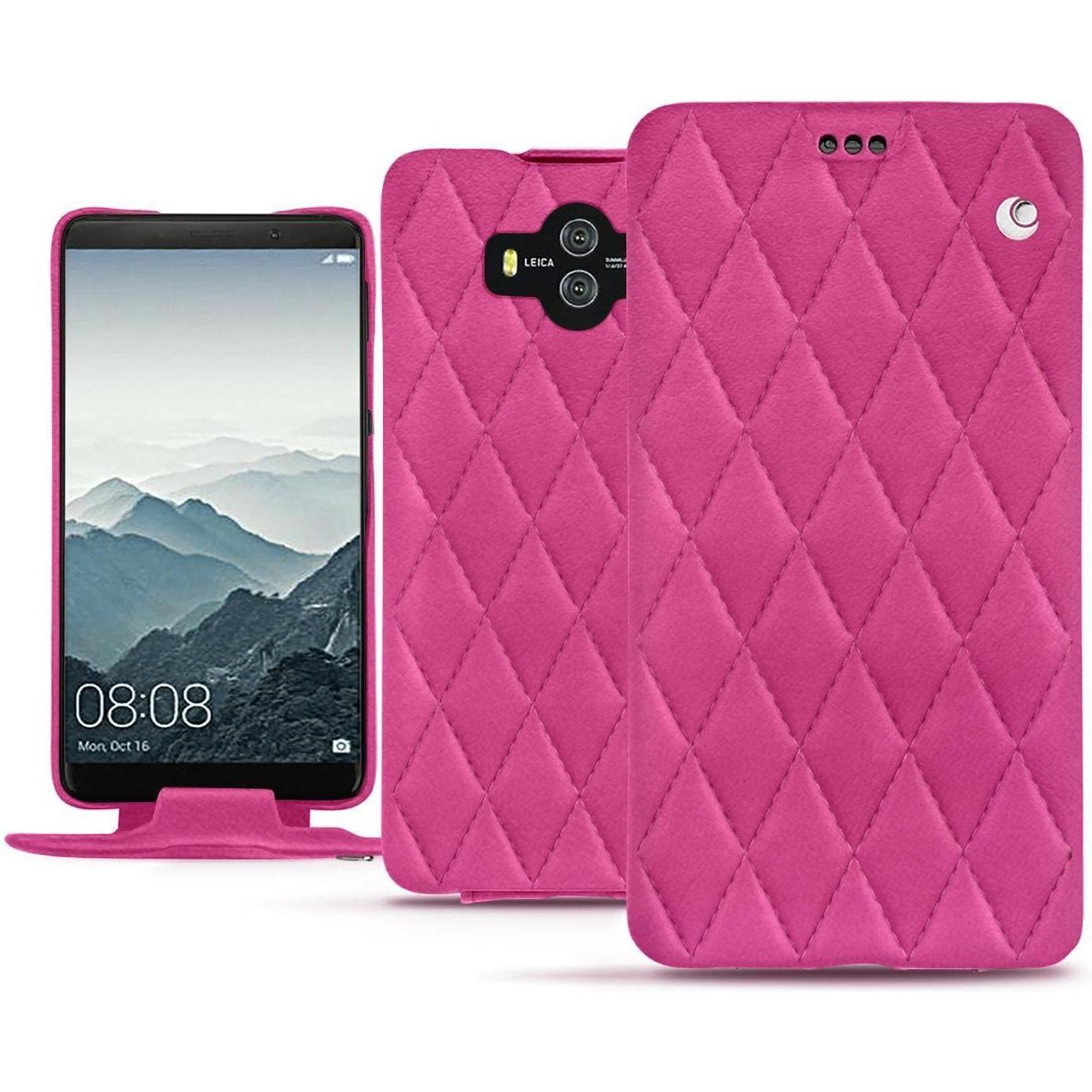 Noreve Lederschutzhülle vertikal (Huawei Mate 10), Smartphone Hülle, Rosa