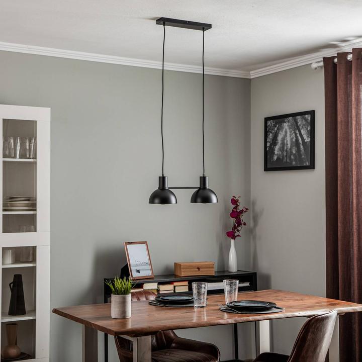 Actual product image Lucande Mostrid 2 pendant light Black (E27)