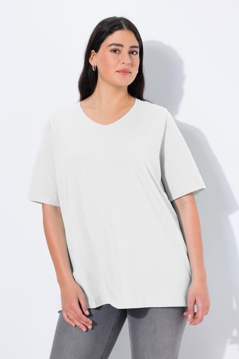 Produktbild Ulla Popken T-Shirt, A-Linie, V-Ausschnitt, Halbarm (58)