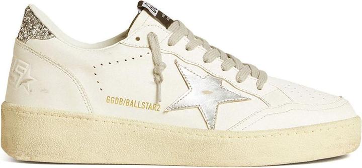 Produktbild Golden Goose ballstar sneakers in leather color white and silver (39)