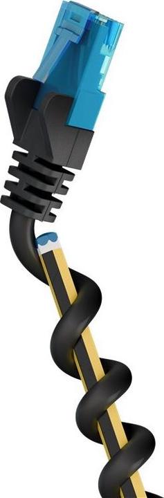 Produktbild Goobay CAT 6A Patchkabel U/UTP, schwarz (U/UTP, CAT6a, 1 m)