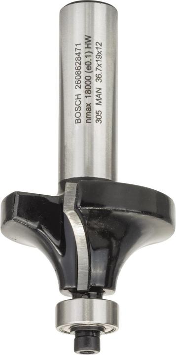 Produktbild Bosch Professional Zubehör Abrundfräser, 12 mm, R1 12 mm, L 19 mm, G 70 mm