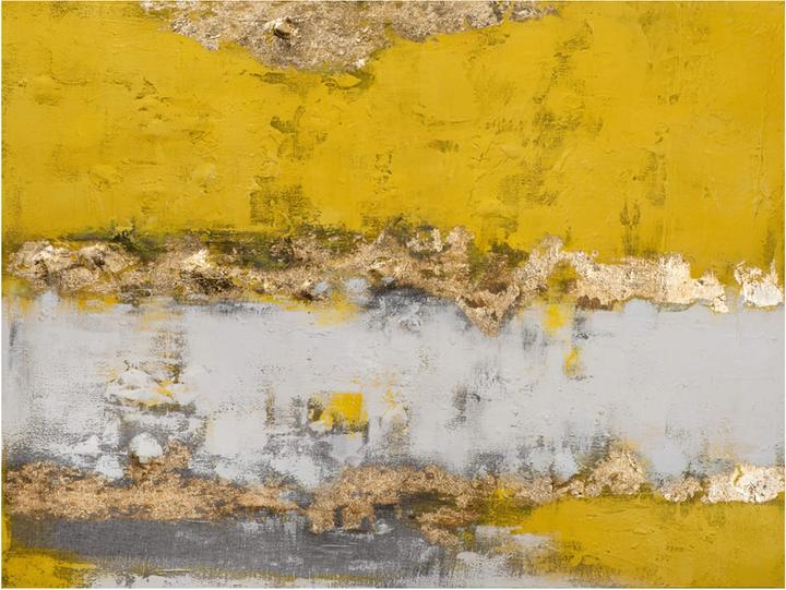 Schubiger Composition de couleurs jaune et grise (100 x 100 cm)
