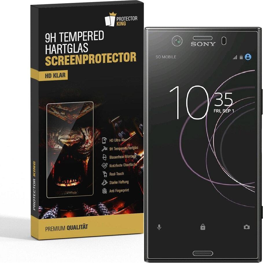 Protectorking 1x echtes Tempered 9H Panzerhartglas 3D KLAR (1 Stück, Sony Xperia XZ1 Compact), Smartphone Schutzfolie, T...