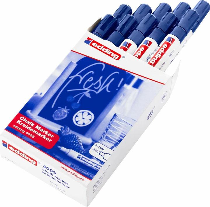 Actual product image Edding 4095 blue liquid chalk markers (10 pieces) (10 x)