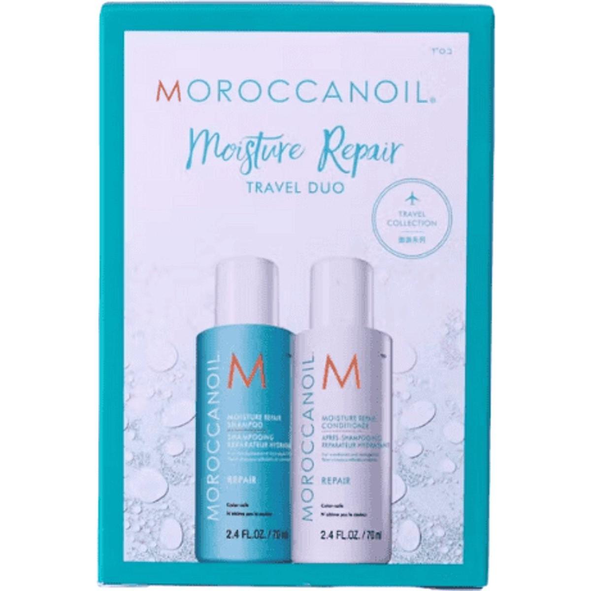 Moroccanoil , Set Regalo Bellezza, Set Regalo Da Viaggio Moisture Repair Duo (Set Per La Cura Dei Capelli)