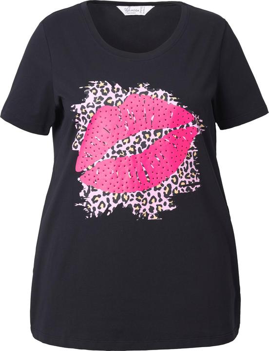 Immagine prodotto Miamoda T-shirt dal taglio comodo con design con bacio e brillantini (50)