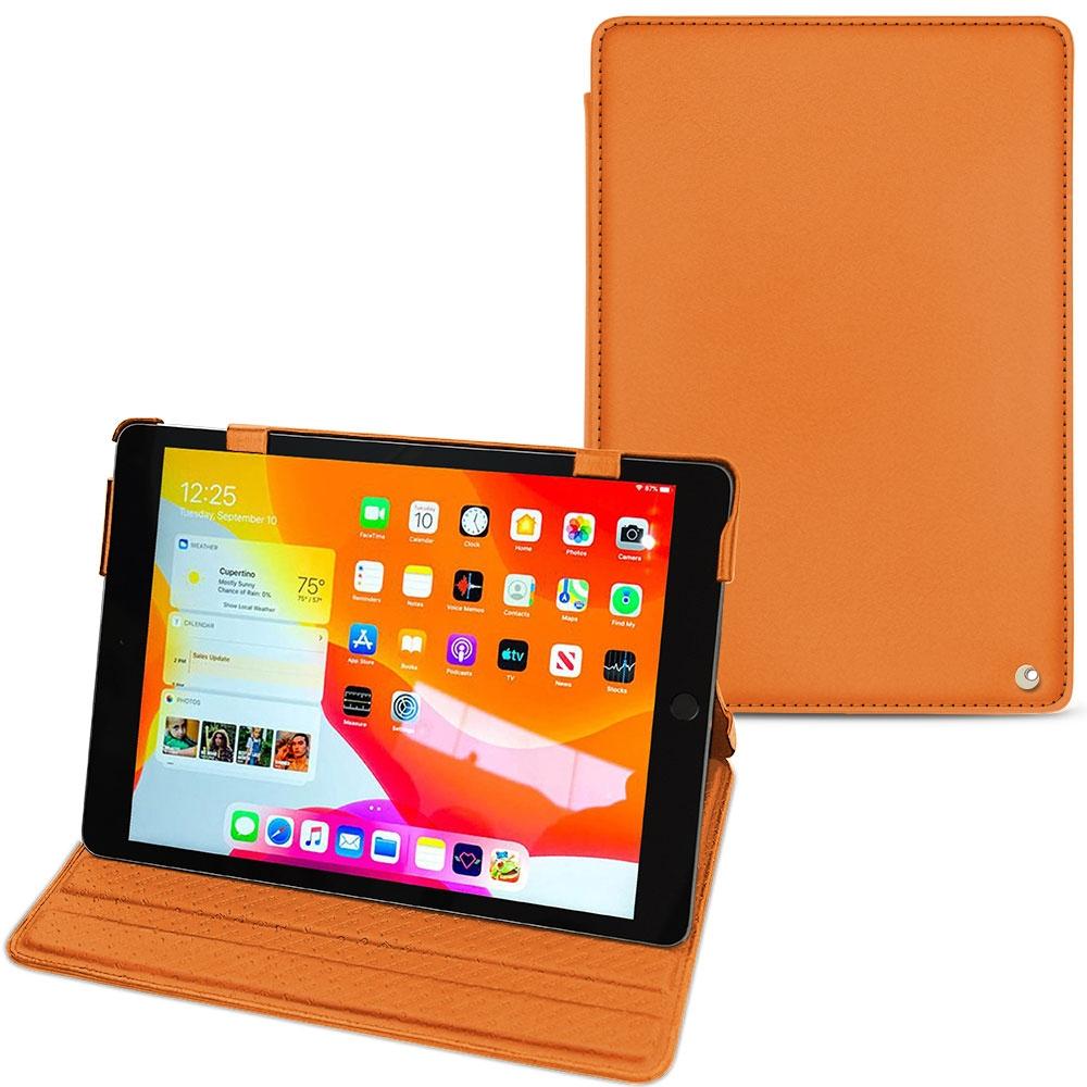 Noreve Lederschutzhülle horizontal (iPad 10.2 2019), Tablet Hülle, Orange