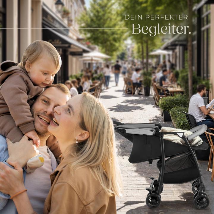 Produktbild tectake Buggy-Kinderwagen Emma, klappbar, 5-Punkt-Gurt, mit Bremse