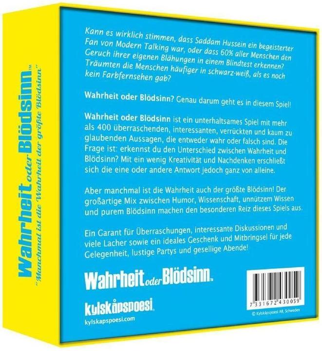 Produktbild Wahrheit oder Blödsinn? (Deutsch)