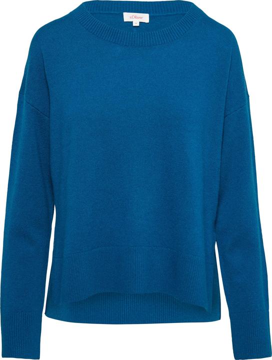 Produktbild S.Oliver Strickpullover Strickpullover aus Kaschmirmix mit seitlichen Schlitzen (44)